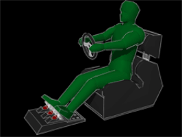 GS-105/GS-Cobra motion simulators, induced muscle reaction to acceleration and braking
